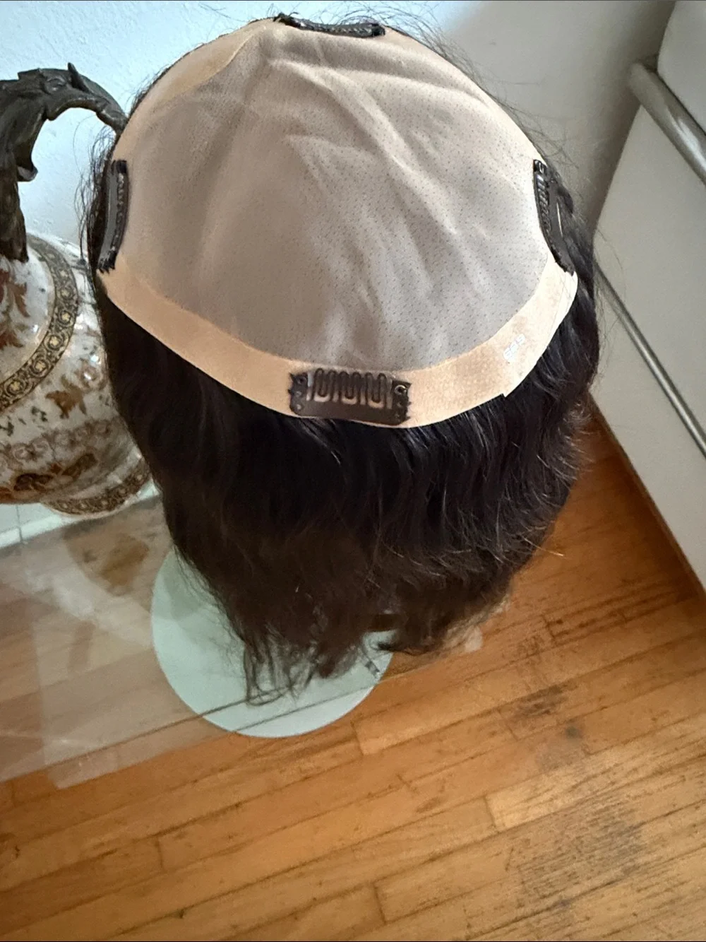 Human Remy Hair Topper Brown w/highlights 18 inches light density